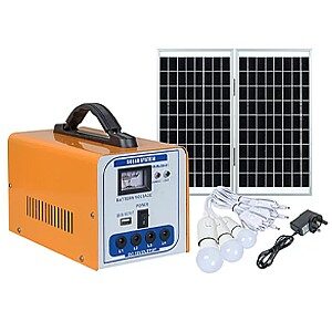 ערכה סולארית לשטח עם תאורה וטעינת טלפונים