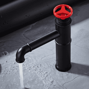 ברז מטבח שחור בעיצוב כיבוי אש