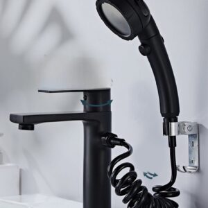 ברז כיור שחור כולל דוש