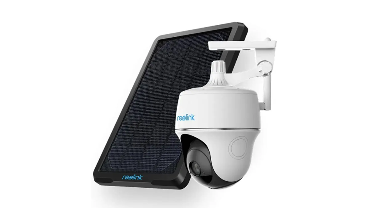 מצלמת אבטחה WIFI אלחוטית נטענת סולארית מסתובבת 355 מעלות + פאנל סולארי - reolink argus pt