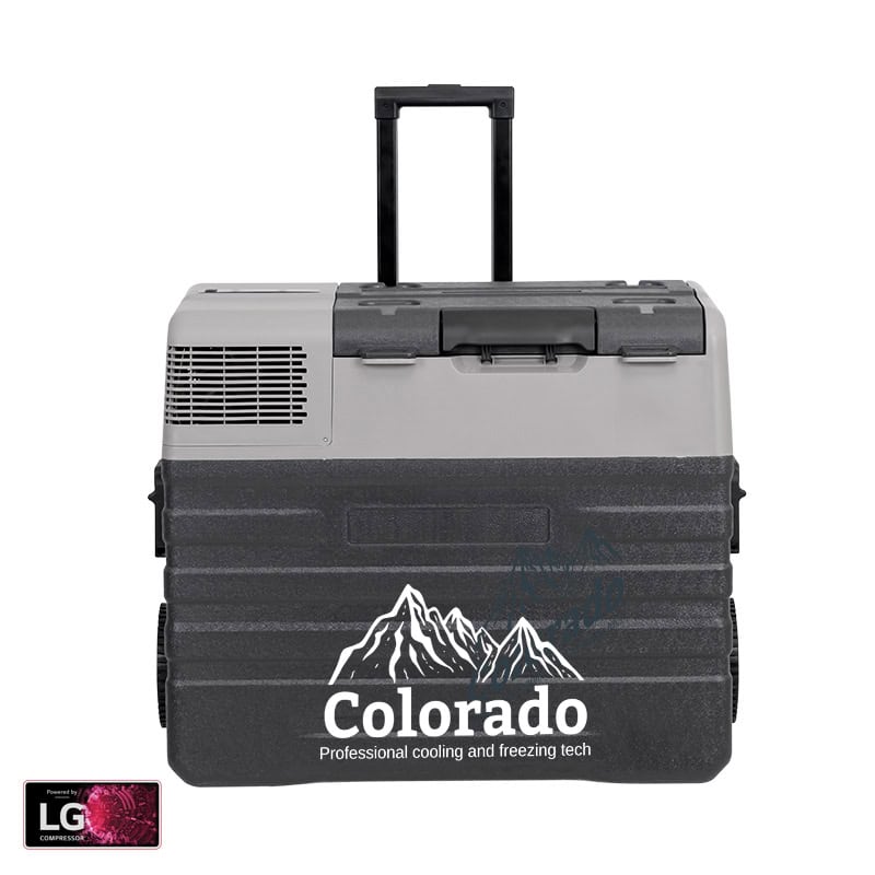 מקרר/מקפיא לרכב 52 ליטר עם גלגלים וידית טרולי + סוללה - TX52