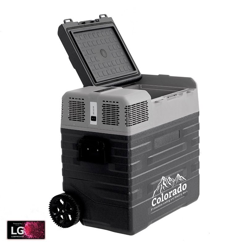 מקרר/מקפיא לרכב 62 ליטר עם גלגלים וידית טרולי + סוללה - TX62 – תמונה 2