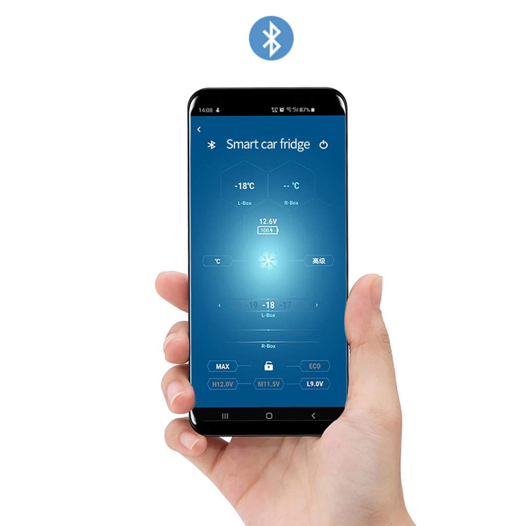 מקרר/מקפיא לרכב 62 ליטר עם גלגלים וידית טרולי + סוללה - TX62 – תמונה 7